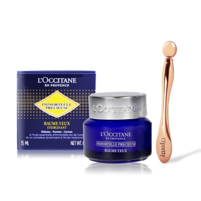 L'OCCITANE歐舒丹 L OCCITANE 歐舒丹 蠟菊精華眼霜15ml-新版贈O Pretty 歐沛媞 眼部按摩棒10X1.5cm