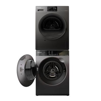 回函贈★SHARP夏普10公斤熱泵免曬衣機乾衣機12.5公斤變頻溫水滾筒洗衣機ES-FKS125WT-KD-FKH10DT