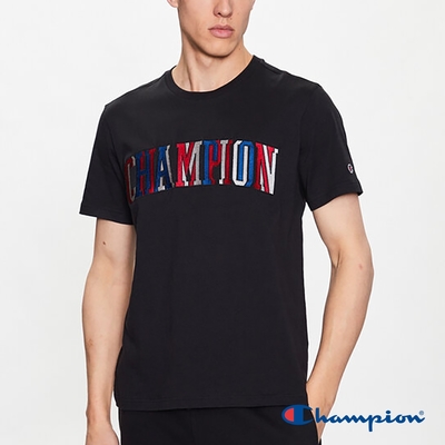 Champion 官方直營-男款 美式休閒刺繡短袖TEE(黑)