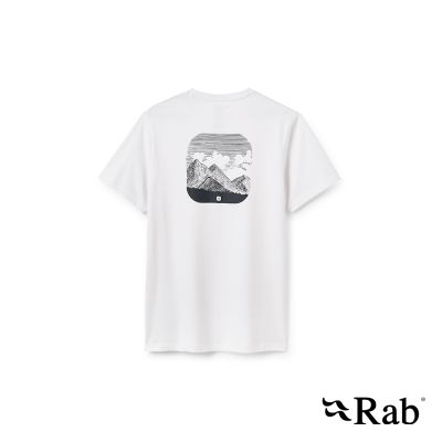 【RAB】Stance Traverse Tee 戶外休閒柔軟有機棉T恤 白色 男款 #QCC45