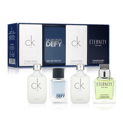 Calvin Klein 凱文克萊 CK 男生小香禮盒(10ml*3入+5ml*1入)