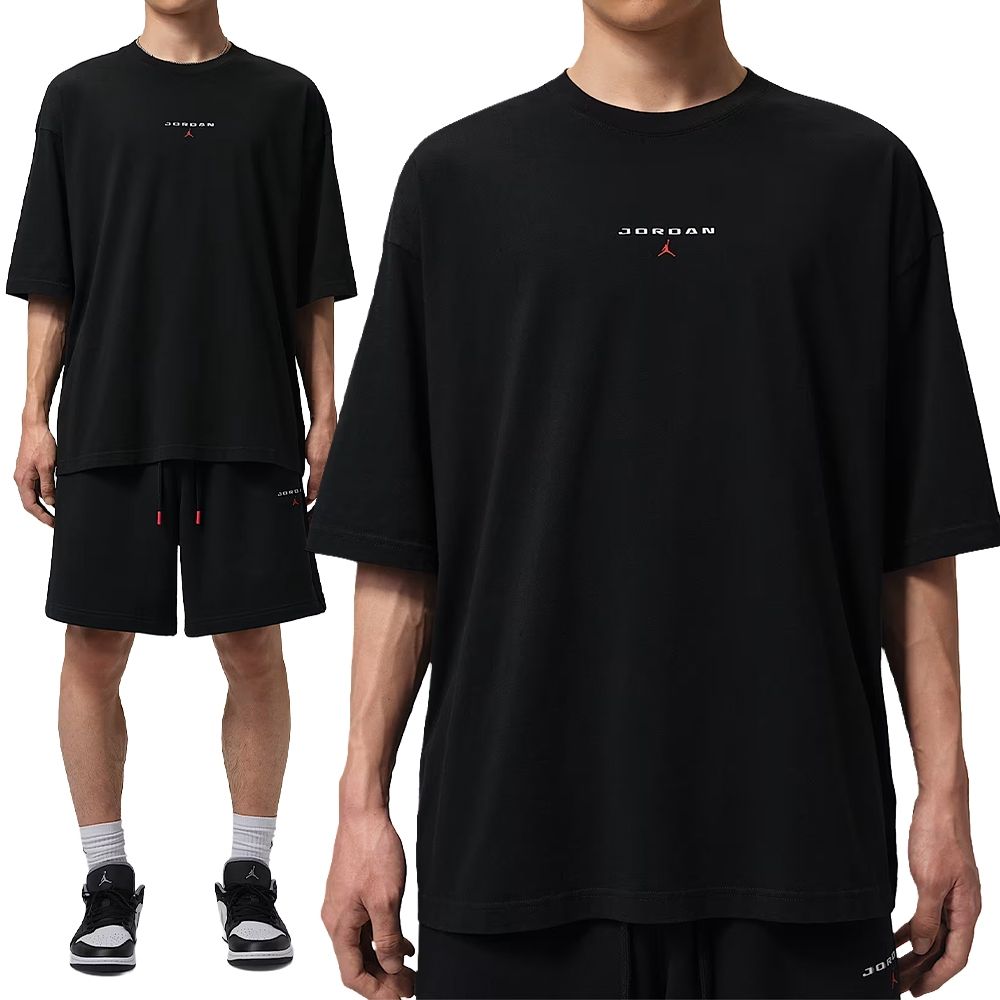 Nike As M J Flt Es 96 Os Pch Ss Crw 短袖 男款 黑色 寬鬆 IO0035-010