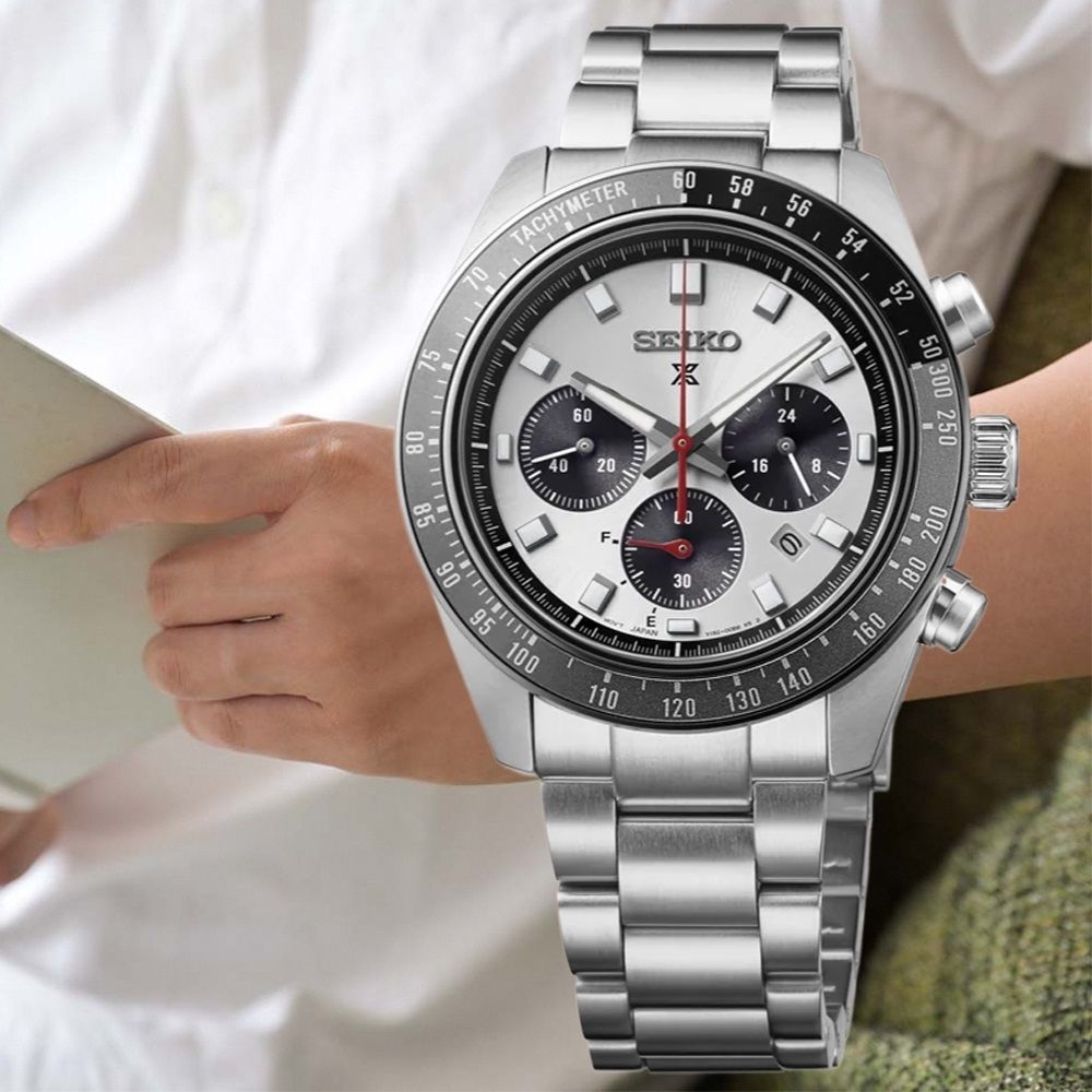 SEIKO 精工 PROSPEX系列 熊貓 太陽能計時腕錶 禮物 V192-00B0N. HBJ001P1