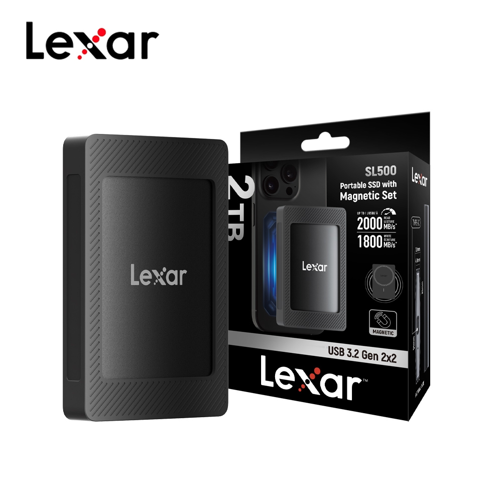 Lexar 雷克沙 SL500 磁吸式行動固態硬碟 2TB