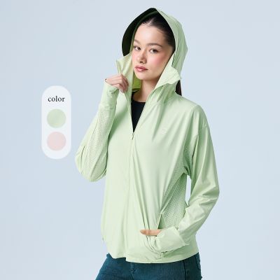 元動力 涼感防曬拼接可拆式連帽外套(兩色；S-L)