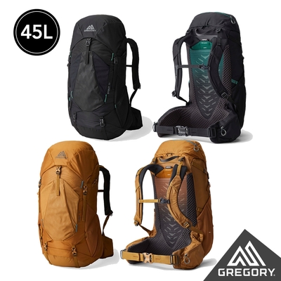 Gregory 官方旗艦 45L STOUT 登山背包 登山包 森林黑 漠石黃 透氣 可調式 可調整 背板 水袋包 透氣肩背帶 臀帶 睡袋夾層