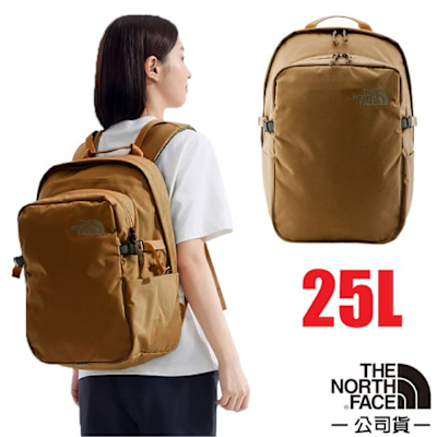 【The North Face】BTC DAYPACK 大容量日用通勤電腦背包25L.雙肩後背包_8B1Z-5K2 拿鐵褐