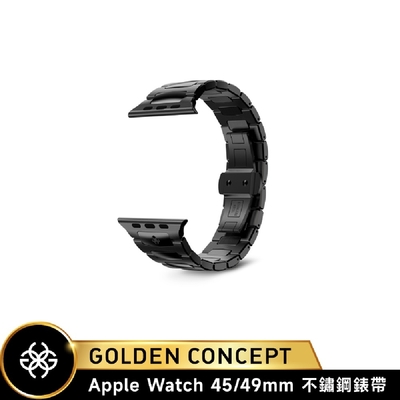 【Golden Concept】Apple Watch 45/49mm 不銹鋼錶帶 WSA-RO45/49-BK