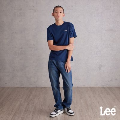 Lee 男款 743 舒適中腰直筒牛仔褲 中藍洗水
