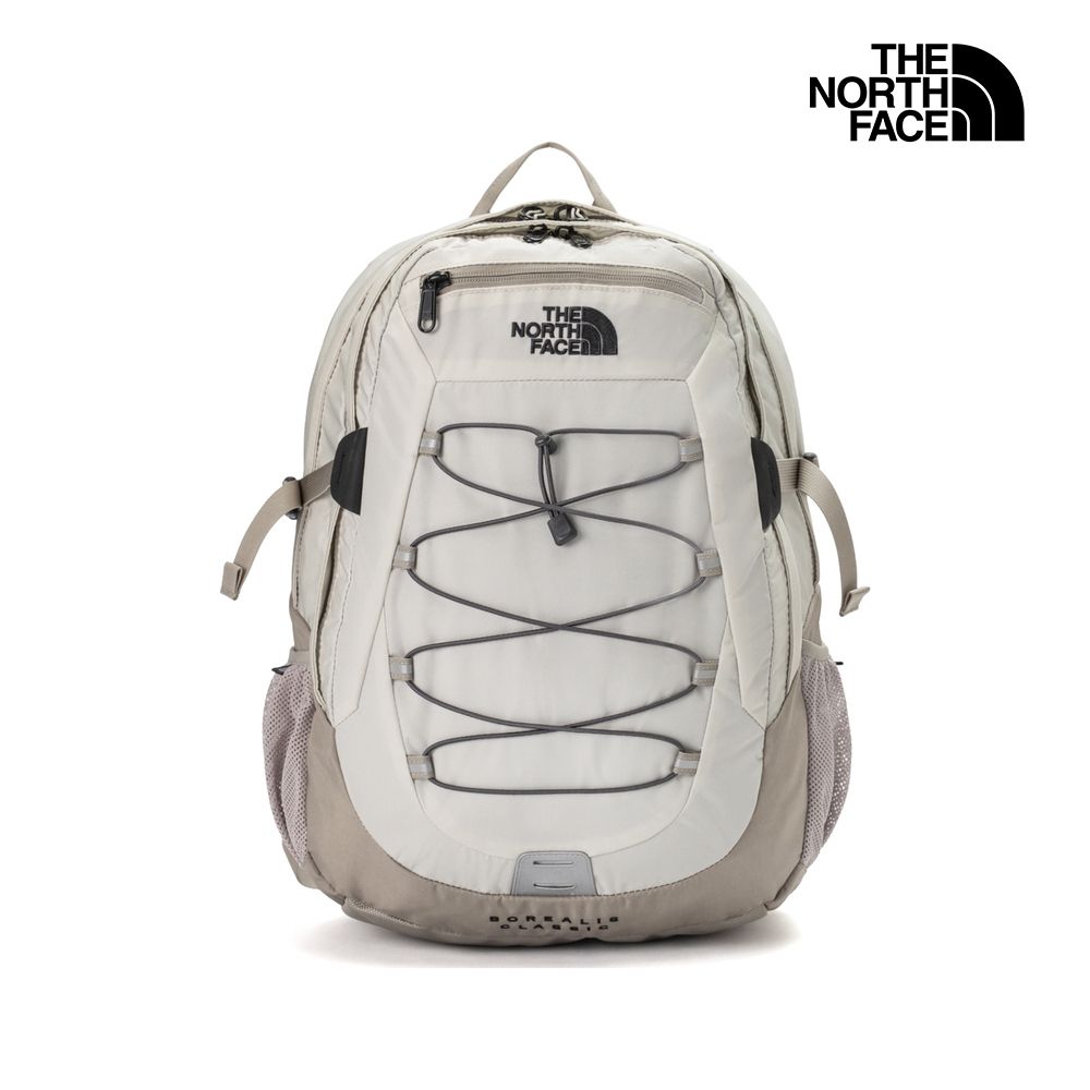 【The North Face 官方旗艦】北面男女款灰色DWR防潑水休閒後背包｜CF9CZR1 筆電包/登山包