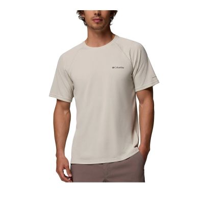 【Columbia 哥倫比亞】男款-快排短袖上衣-Chill Creek Woven Tee-淺卡其(UAJ09440HI/KS)