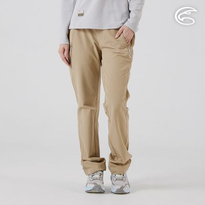 ADISI 女彈性撥水透氣恆溫快乾機能長褲 AP2521047 卡其 (S-XL)｜魚鱗褲 防潑水 磨毛保暖 快乾