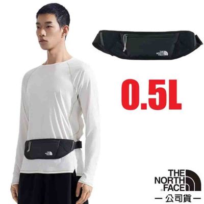 【The North Face】SUNRISER RUN BELT 輕巧越野跑步便攜腰包0.5L.貼身臀包.隨身護照證件包袋/可調節腰帶/ 81E2-53R 時尚黑