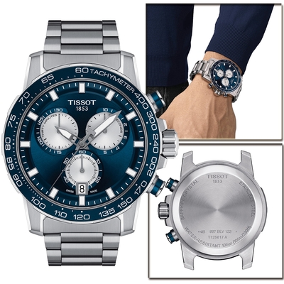 TISSOT 天梭 官方授權 SUPERSPORT 競速賽車運動時尚錶-T1256171104100 聖誕節 禮物
