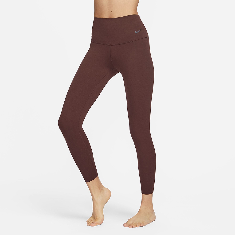 NIKE 長褲女款運動褲緊身褲AS W NK DF ZENVY HR 7/8 TGHT 咖啡DQ6016