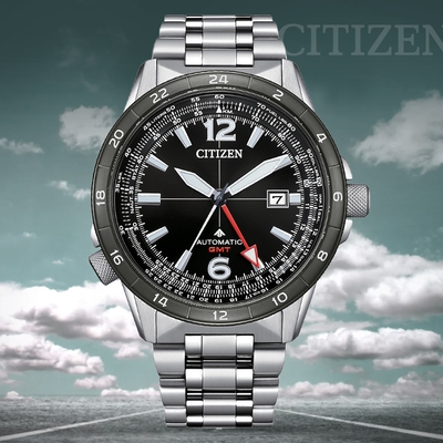 CITIZEN 星辰 PROMASTER 飛行計算尺 GMT兩地時間 機械錶 NB6046-59E 送禮 禮物 推薦