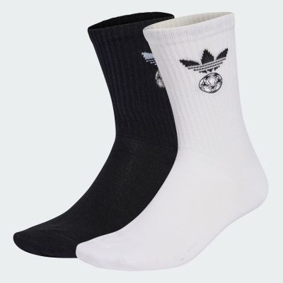 【adidas 愛迪達】 刺繡中筒襪 2 雙入 男/女 (成人/孩童) - Originals KD8341