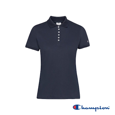 Champion 官方直營-女款 基本 短袖POLO衫(黑)