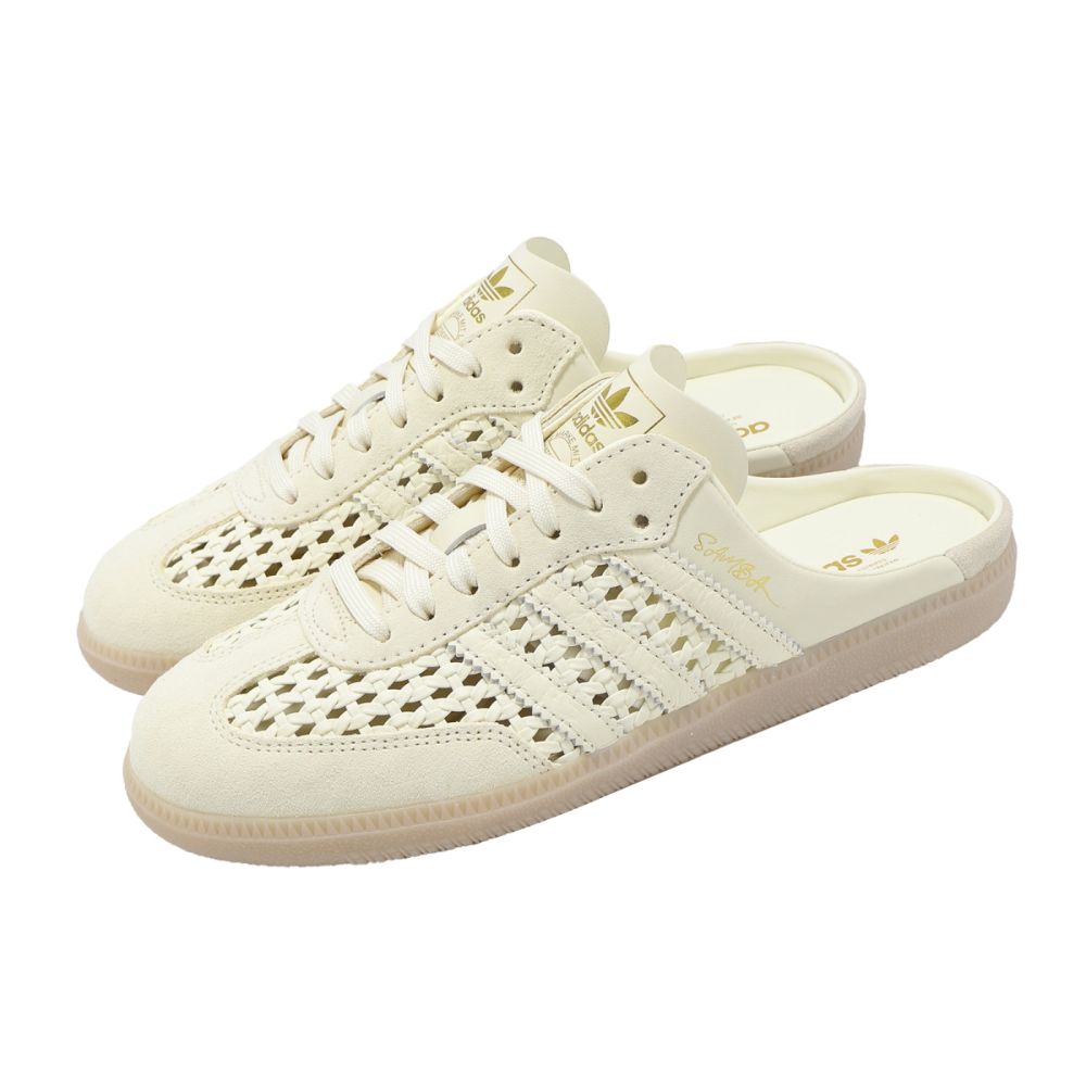 adidas 愛迪達 懶人鞋 Samba OG Mule W 女鞋 穆勒鞋 編織 米色 KH7719