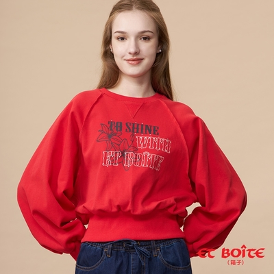 ET BOîTE 箱子 BLUE WAY – 拉克蘭美式LOGO短版長TEE(紅)