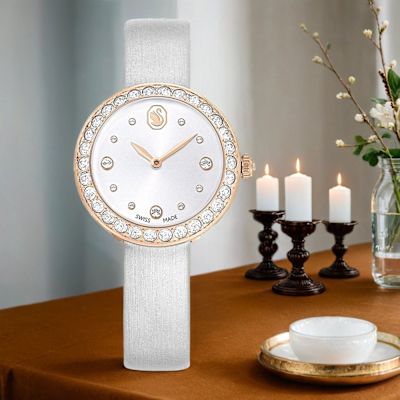 SWAROVSKI 施華洛世奇 Matrix Tennis 水晶錶圈手錶 女錶 寵愛媽媽 送禮推薦-30mm 5710105