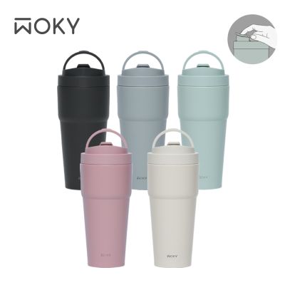 【WOKY 沃廚】[●●]渾圓杯770ml 2.0升級版(附Tritan粗吸管+矽膠粗吸管)
