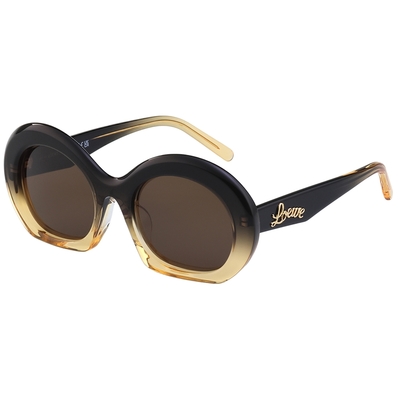 LOEWE 太陽眼鏡(黑配黃色)LW40077F