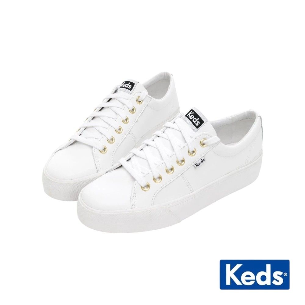 Keds精選人氣厚底皮革小白鞋系列 (B款)