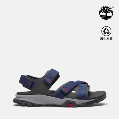 Timberland官方旗艦 男款深藍色Garrison Trail後帶式涼鞋|A5MFNEAF