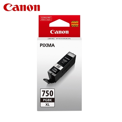 【CANON 佳能】 PGI-750XL BK 黑色 原廠墨水匣 PGI750XL 含台灣地區專用貼紙