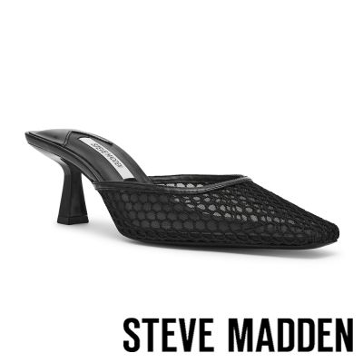 STEVE MADDEN-網布透膚前包涼跟鞋 ALYSE-M-黑色