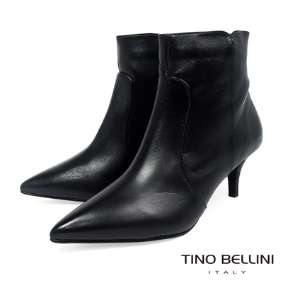 Tino Bellini 巴西進口摩登女郎尖楦高跟短靴 黑