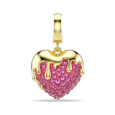 SWAROVSKI 施華洛世奇 Idyllia Charm 粉紅色水晶愛心吊飾 夏日煥新提案 送禮推薦 5742953