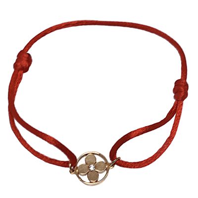 Louis Vuitton路易威登 LV飾品 Q95586經典IDYLLE BLOSSOM系列18K金鑽石手環(紅)