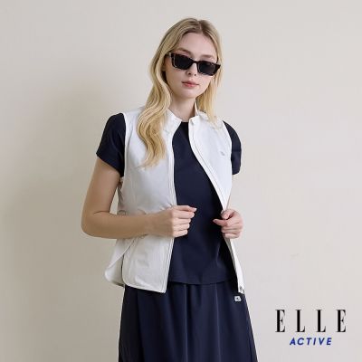 ELLE ACTIVE 女款 都會輕機能立領背心-白色(EA26S1W6001#90)