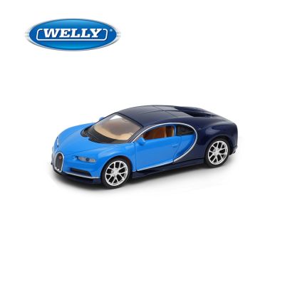 【WELLY 威利】4.75吋 布加迪 Bugatti Chiron 超級跑車模型 43738CW(藍色)