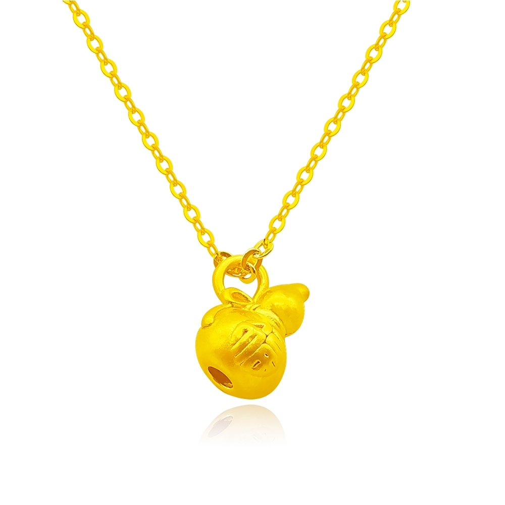 囍金開運葫蘆9999純黃金項鍊| 其他黃金品牌| Yahoo購物中心