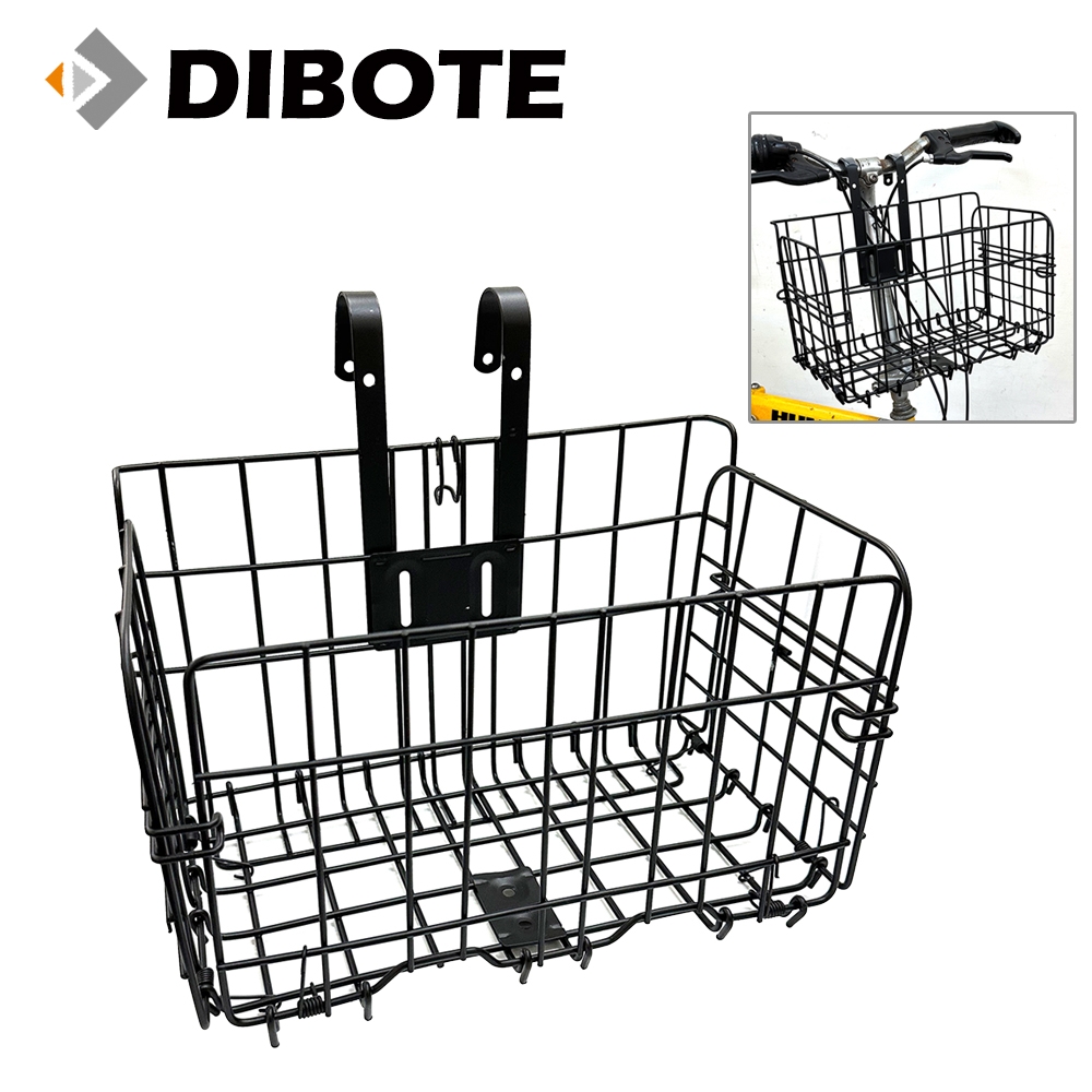 迪伯特DIBOTE 加粗款高強度自行車籃 折疊菜籃 前置車籃 更耐用 -快速到貨