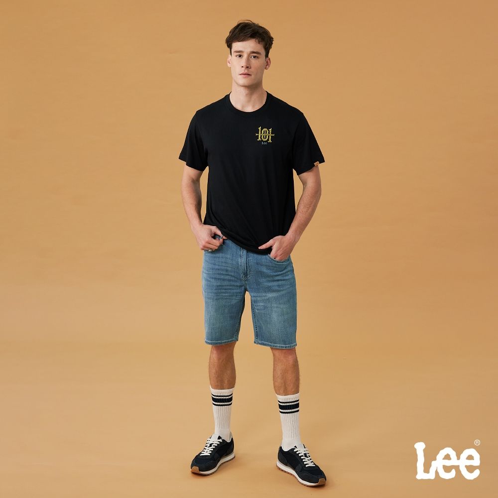 Lee 男款 902 涼感 牛仔短褲 Jade::Air 中藍洗水
