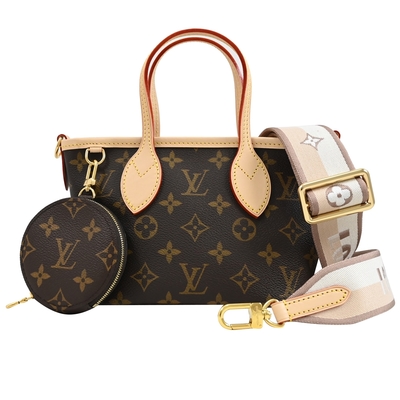 LOUIS VUITTON路易威登 LV M46705 Neverfull BB 經典花紋手提斜背兩用小托特包