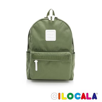 CILOCALA 亮彩尼龍防潑水後揹包 蕨草綠 (中大)