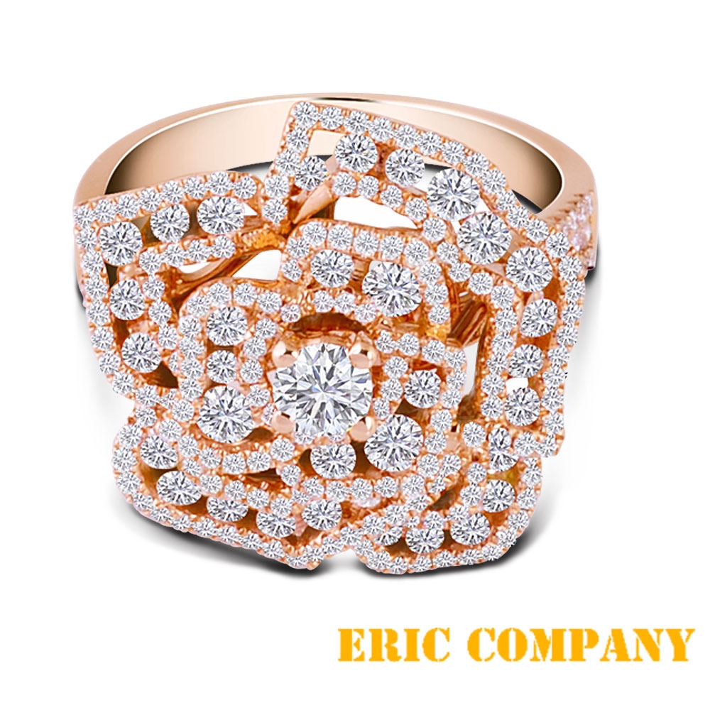 EM【eileen me】Rose 18K玫瑰金玫瑰造型戒指