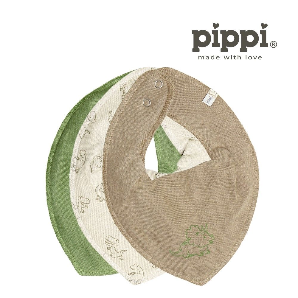 Brands4kids 線條恐龍圍兜兜3件組_Pippi系列