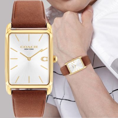COACH Elliot 復古方形中性錶 手錶 女錶 寵愛媽媽 送禮推薦-32 x 36mm CO14400044
