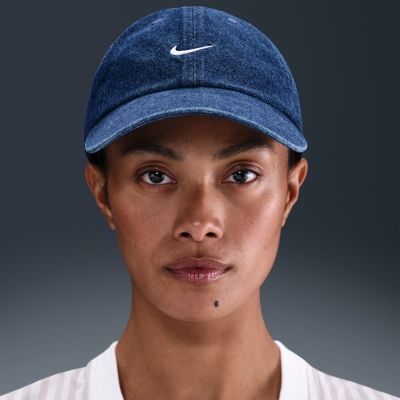NIKE 耐吉 帽子 運動帽 棒球帽 遮陽帽 U NK CLUB CAP U CB DENIM 24 L 藍 HF0383-419
