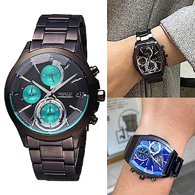 WIRED 日系潮流炫彩三眼計時腕錶 熱門精選