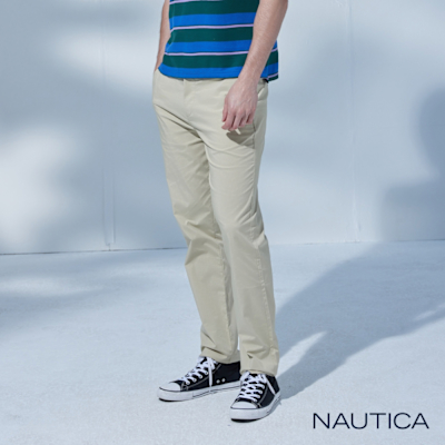 Nautica 男裝 COOLMAX都會休閒長褲-卡其色