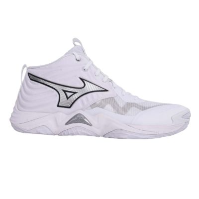MIZUNO WAVE MOMENTUM ELITE MID 男排球鞋 V1GA251751 白銀黑