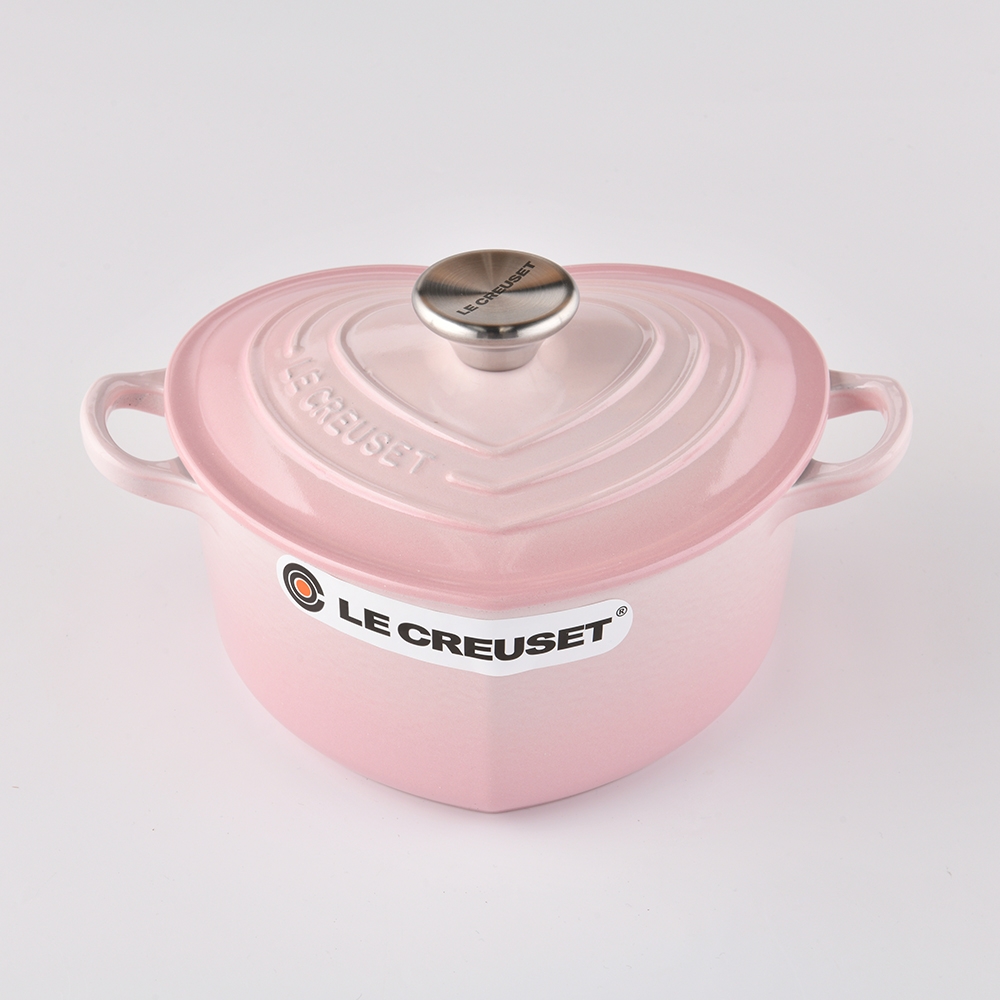 Le Creuset 琺瑯鑄鐵愛心鍋20cm 1.9L 貝殼粉湯鍋燉鍋(電磁爐IH爐可用