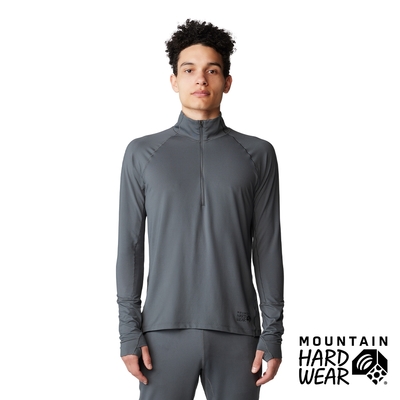 【Mountain Hardwear】MHW Butter Up Half Zip 奶油感防曬半拉鍊長袖排汗衣 男款 火山黑 #2084661